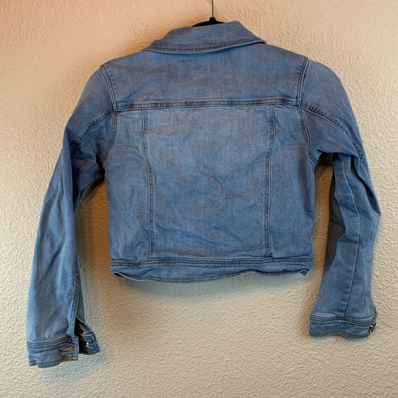 Cat & Jack sz L Jean Jacket casual preppy back to school girly light wash comfy - Picture 6 of 6